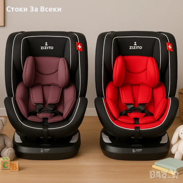 Столче за кола Zizito Amadeo 0-36 кг с IsoFix - безопасност, комфорт и стил в едно, снимка 1