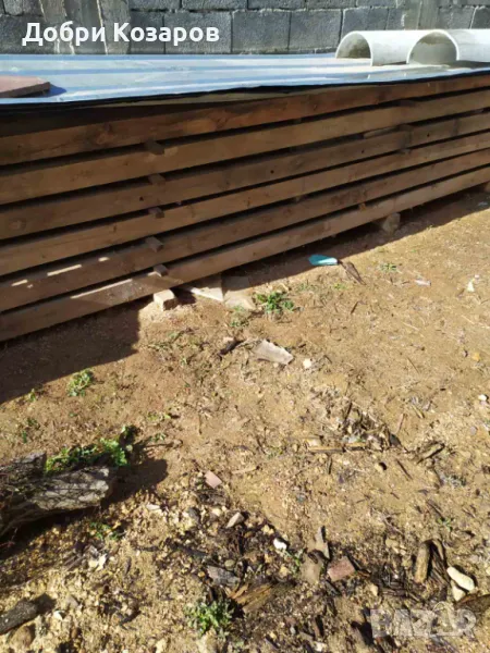 Продавам борови греди – 4 м, 10x10 см. , снимка 1