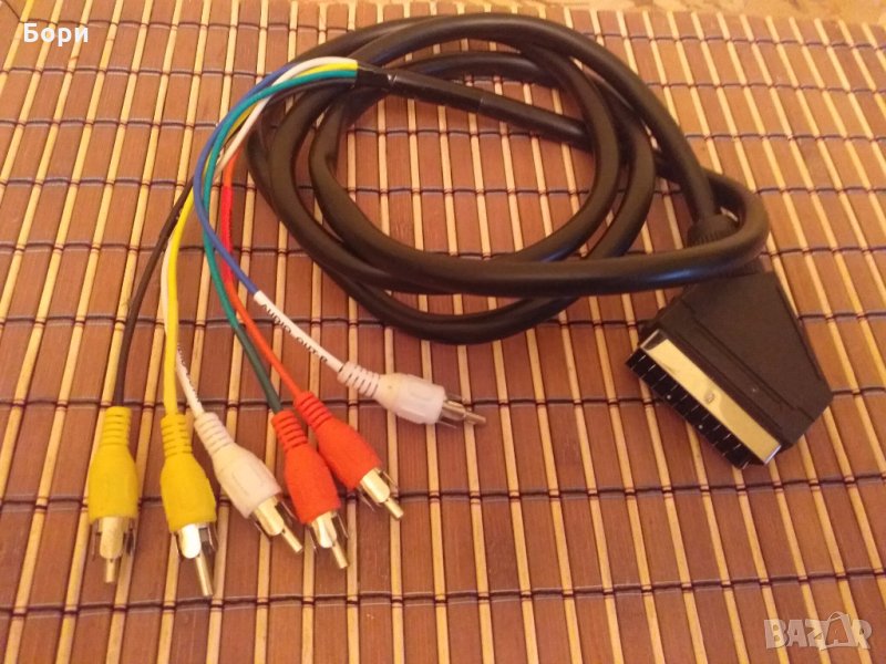 Немски кабел 6 чинч към скарт 2метра, снимка 1