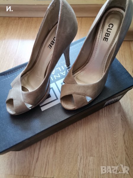 Отворени дамски обувки на ток, снимка 1