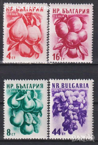 Чисти марки Флора Плодове 1956 1957 от  България, снимка 1