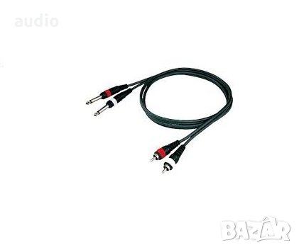 Кабел 2RCA - 2x6.3mm 3м. LEXIS, снимка 1
