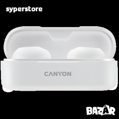 Безжични слушалки тапи, CANYON TWS-1, Бял, SS301537, снимка 1