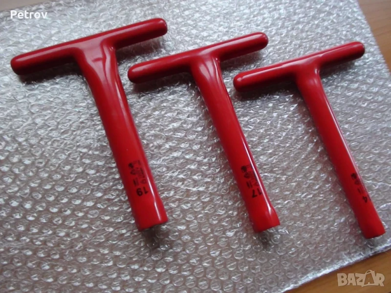 LEMP - VDE 1000 V - MADE IN GERMANY - 3 броя ПРОФЕСИОНАЛНИ Изолирани Глухи Ключове: 14 - 17 - 19 mm, снимка 1