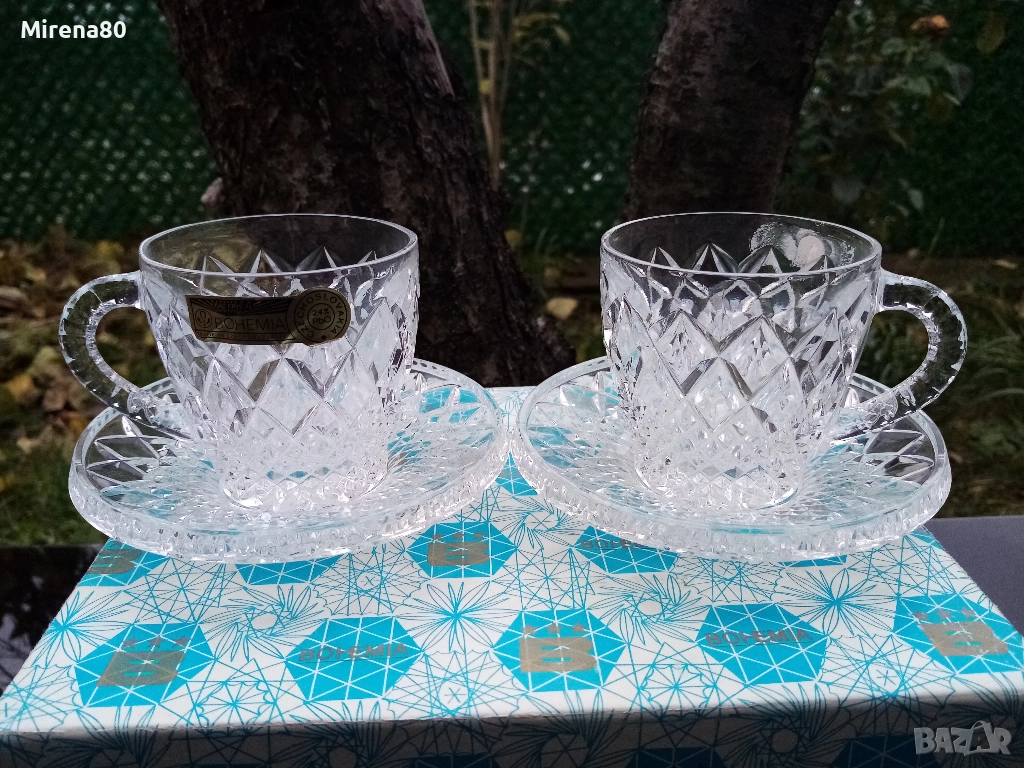 * Bohemia * - 2 бр. кристални чаши - нови ! , снимка 1