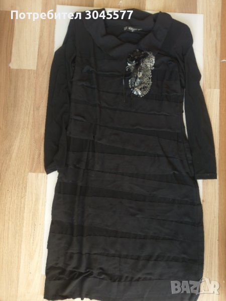 Рокля елегантна черна размер М, снимка 1