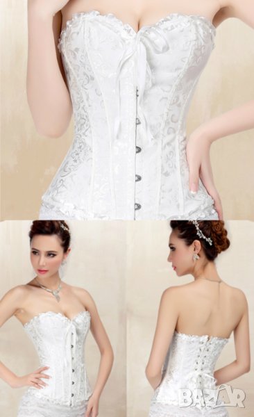 Нов корсет Викториански стил в екрю L, снимка 1