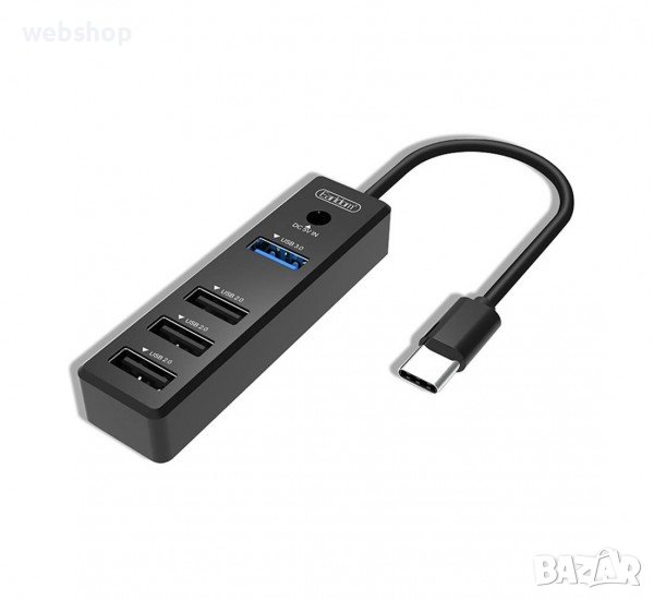 Разклонител високоскоростен ET-HUB08, Type-C хъб, 4xUSB, 0,3m, снимка 1