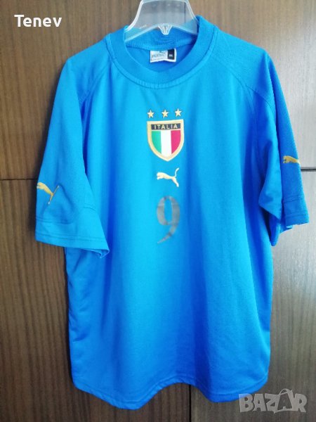 Italy Christian Bobo Vieri Puma оригинална фланелка тениска Италия XL 2004/2005, снимка 1