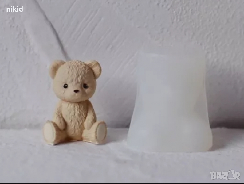 3D малко мече меченце силиконов молд форма фондан шоколад гипс смола свещ сапун, снимка 1