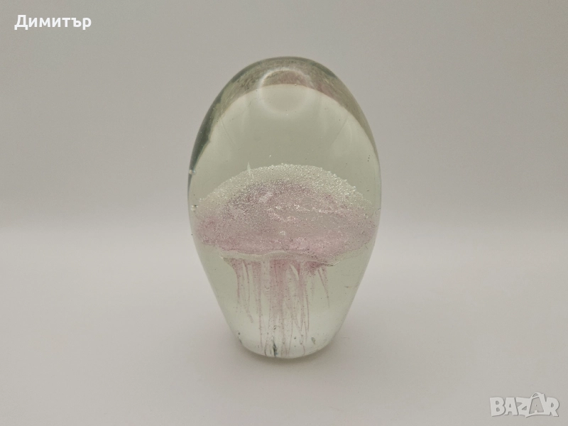 Красива стъклена статуетка медуза декор дом вкъщи украса, снимка 1