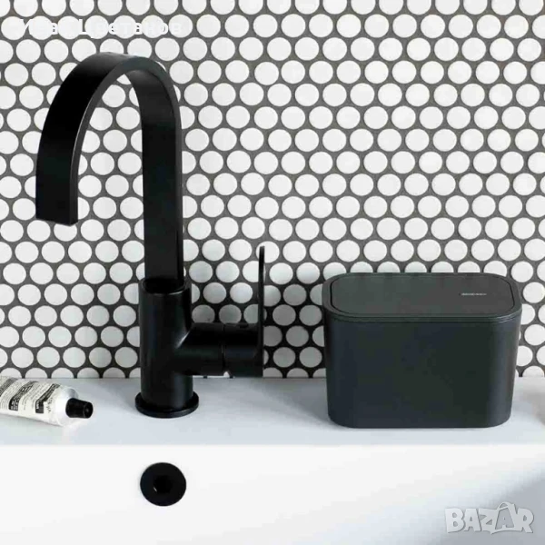 Кошче за отпадъци за баня Brabantia MindSet Dark Grey / White, снимка 1