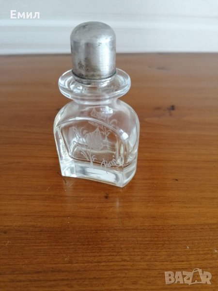 Винтидж шишенце за парфюм със сребърна капачка , снимка 1