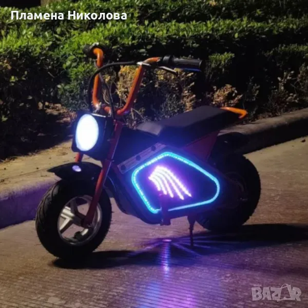 Детски електрически мотоциклет WOLONG, 350W, 36V, Bluetooth високоговорител, снимка 1