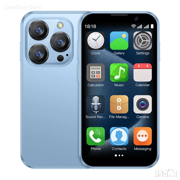 SOYES XS18 Pro, 2GB+16GB, 3.0 инча Android 9.0 MTK6580 Quad Core, Мрежа: 3G, Две SIM карти (Син), снимка 1