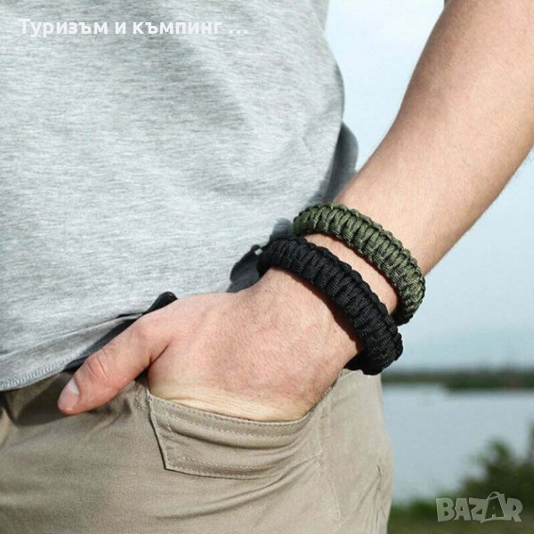 Гривна за оцеляване от паракорд с ножче / JL-10B /, снимка 1