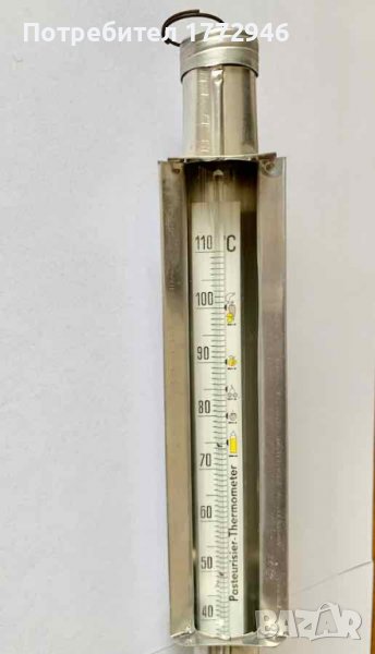 Термометър 30-110С пастьоризация GDR, снимка 1