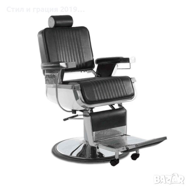 Бръснарски стол Iron - черен, снимка 1
