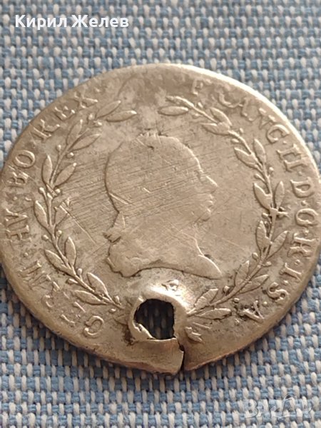 Сребърна монета 20 кройцера 1794г. Франц втори Алба Юлия Свещена Римска империя 13684, снимка 1