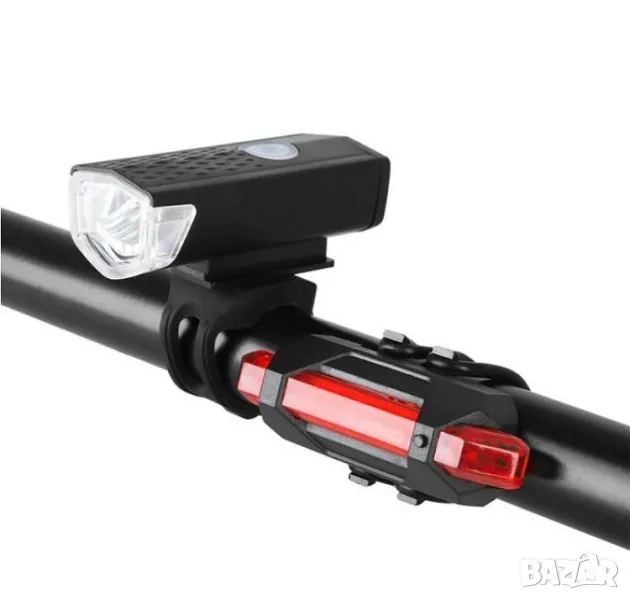 Комплект за велосипед-акумулаторни фенер и стоп , снимка 1