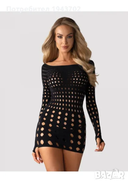 Черна еротична рокля Rocker Obsessive, снимка 1