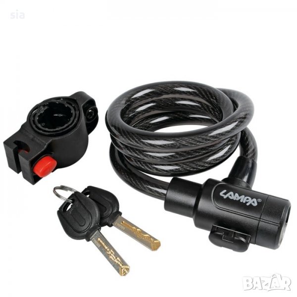 Заключващо устройство за велосипед и стоп, 2ключа, светеща, снимка 1