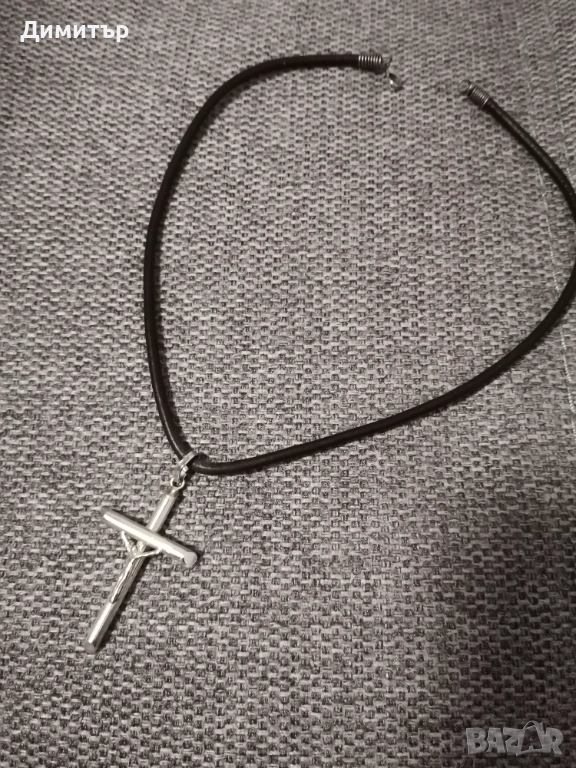 Сребърен кръст - висулка, снимка 1