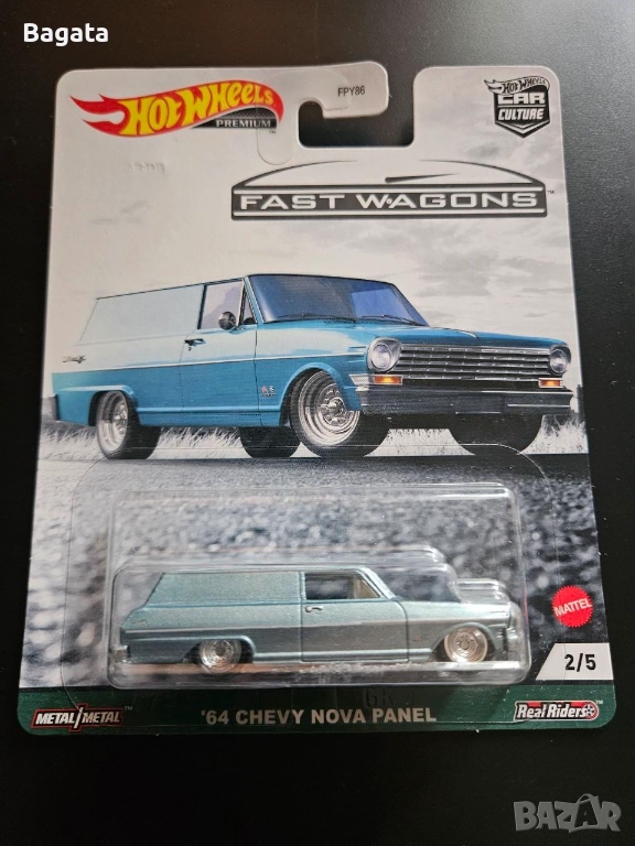 Hot Wheels Premium '64 Chevy Nova Panel – 1:64, снимка 1