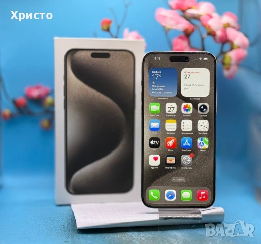ГАРАНЦИОНЕН!!! Apple iPhone 15 Pro Max, 256GB, 5G, Natural Titanium  