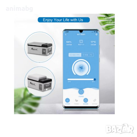 ANIMABG Преносим мини хладилник, AC100-240V DC12/24V, Външен компресор, 15 литра, снимка 3 - Други - 42569568