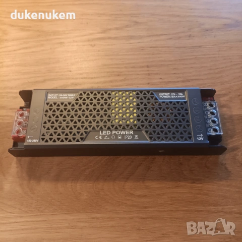 LED захранване 12V 300W 25A – ултра тънко, димируемо, снимка 7 - Лед осветление - 53291496