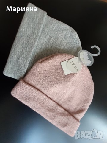 нов к-т 2 броя зимни шапки за момиче, снимка 2 - Шапки, шалове и ръкавици - 30221178