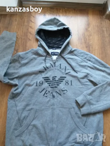 armani jeans - страхотно мъжко горнище ХЛ, снимка 5 - Спортни дрехи, екипи - 48826523