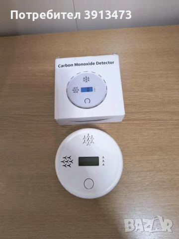 Детектор за въглероден окис CO Аларма Детектор с бутон за тестване и цифров дисплей, 85dB , снимка 2 - Друга електроника - 51359712