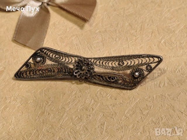Стара сребърна брошка (15), снимка 2 - Антикварни и старинни предмети - 52251202