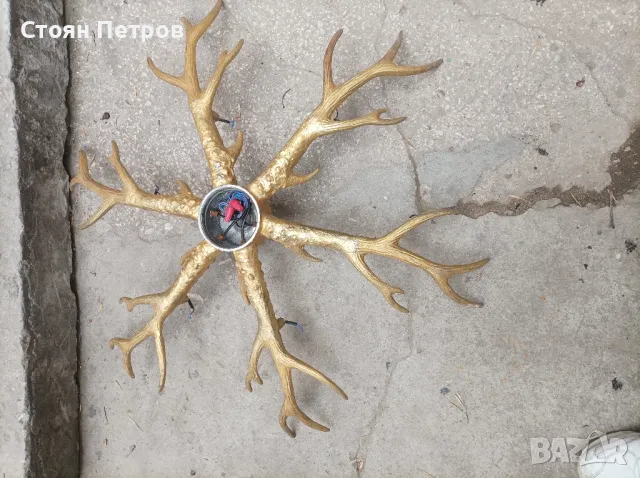 Полилей - Осветително тяло Еленски рога, снимка 3 - Полилеи - 49677392