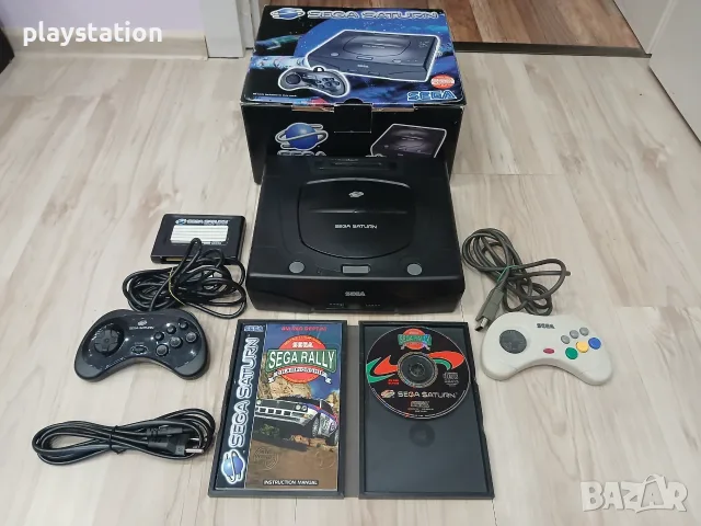 Оригинална ретро конзола Sega Saturn PAL (Пълен комплект с кутия и игра), снимка 2 - Други игри и конзоли - 56237682