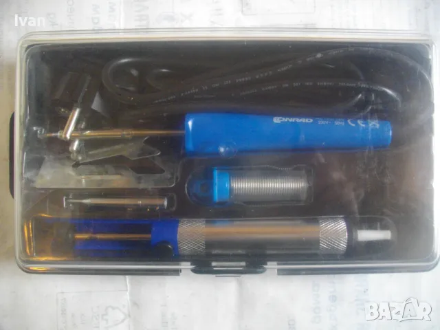 15W НОВ ЕЛ. ПОЯЛНИК ЗА МИКРОЕЛЕКТРОНИКА CONRAD ПЪЛЕН КОМПЛЕКТ С ПОМПА ЗА ИЗТЕГЛЯНЕ КАЛАЙ 