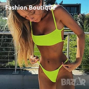 Жълт бански НЕОН с подплънки 