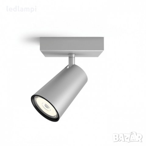 LED СПОТ 1xGU10 PHILIPS Алуминий, снимка 1 - Лед осветление - 32143601