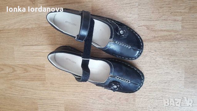 Черни кожени обувки, Номер 40, снимка 3 - Дамски ежедневни обувки - 30959011