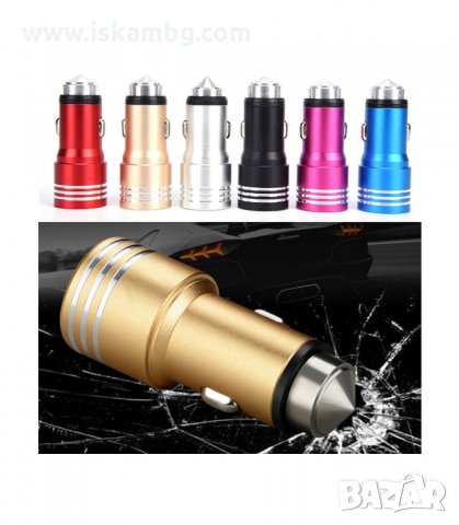 АДАПТЕР ЗА ЗАПАЛКА НА КОЛА С 2 БР. USB ЗА ЗАРЕЖДАНЕ НА МОБИЛНИ УСТРОЙСТВА - код HAMMER 1983 , снимка 9 - Аксесоари и консумативи - 33966799