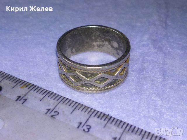 Стар РЕТРО ОРНАМЕНТИРАН СРЕБЪРЕН ПРЪСТЕН ОКСИДИРАНО СРЕБРО 925 с ПАТИНА ХАЛКА РЪЧНА ИЗРАБОТКА 40621, снимка 11 - Пръстени - 42644116