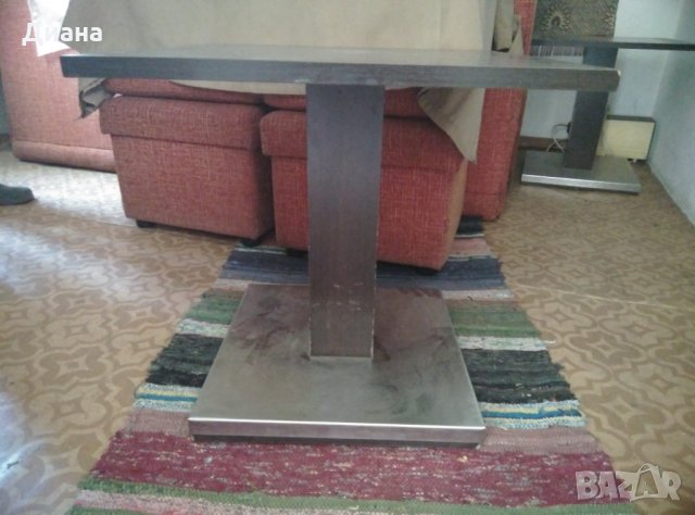 Маса с облицовка от неръждаема ламарина 50/50/50 см - 1 бр. и 1 двойна , снимка 4 - Маси - 26438537