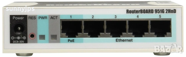 Wireless AccessPoint MikroTik RB951Ui-2HnD 2.4Ghz AP 5x10/100 Ethernet, снимка 4 - Рутери - 54357614