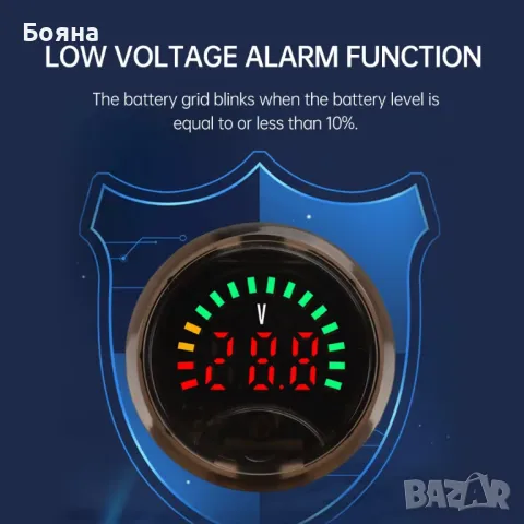 DC7-100V Мини кръгъл волтметър  - Тестер за капацитет, снимка 8 - Други стоки за дома - 48779472