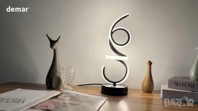 Сензорна LED настолна лампа във форма на нота, USB порт, британски щепсел, снимка 7 - Настолни лампи - 56216835