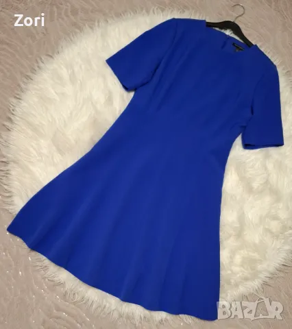 Спортно-елегантна рокля в кралскосин цвят , снимка 1
