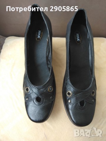 Нови кожени български обувки, снимка 3 - Дамски обувки на ток - 42300193