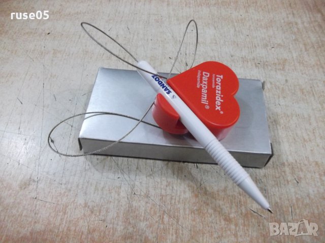 Химикал с поставка "Сърце" и свързващо стоманено въже, снимка 3 - Ученически пособия, канцеларски материали - 31368277